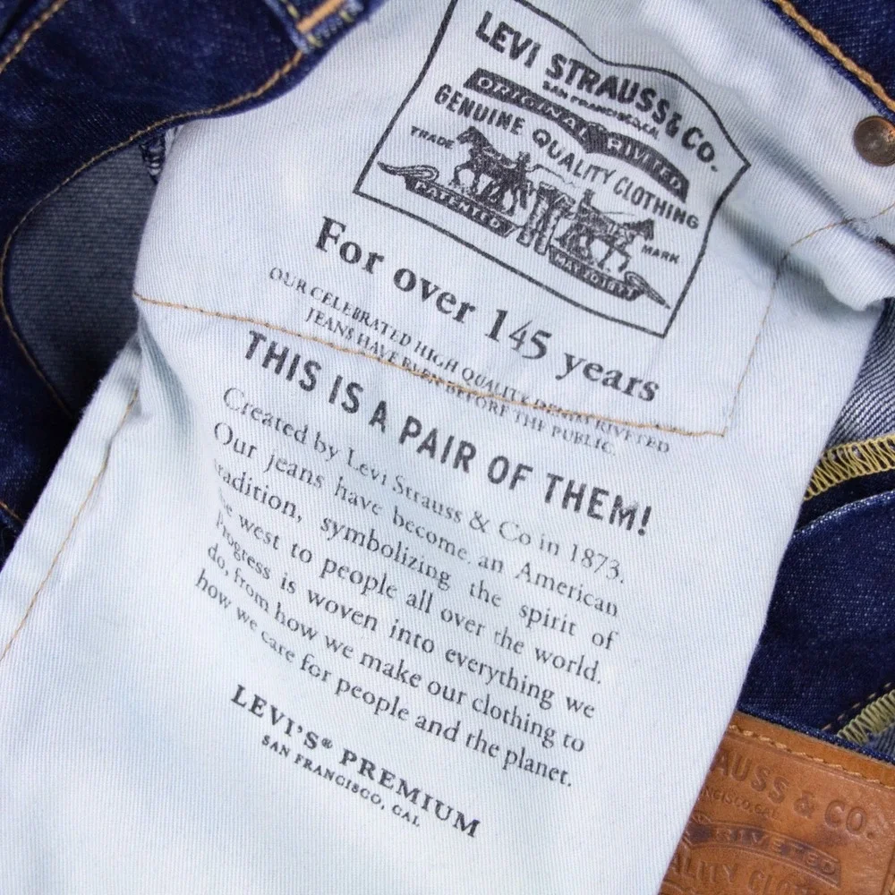 Levi's Premium Lot 512 Big E Jeans Mens 30x34‎ Blue Denim Medium/Dark Wash Slim